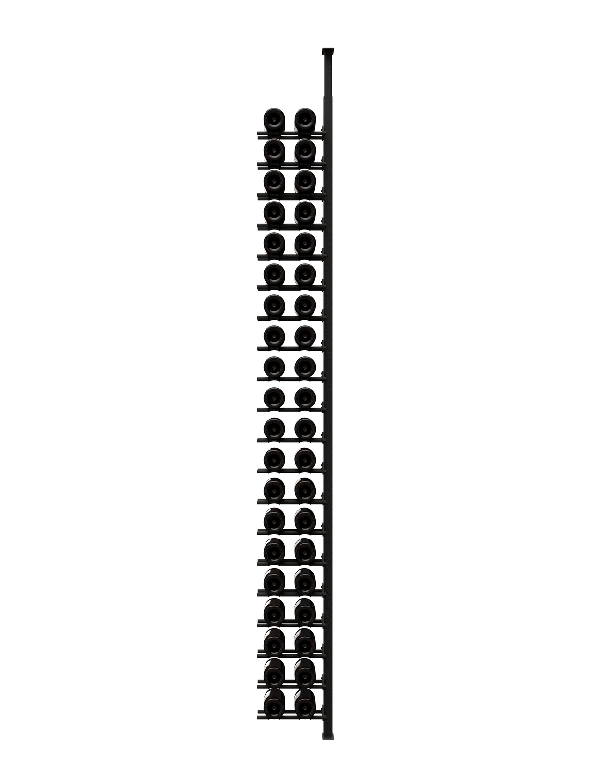 Ultra Wine Racks 42 Bottles HZ 1-Sided Floor-to-Ceiling Display Wine Racks FTC-BLK-1SD-2D-8FT Wine Coolers Empire