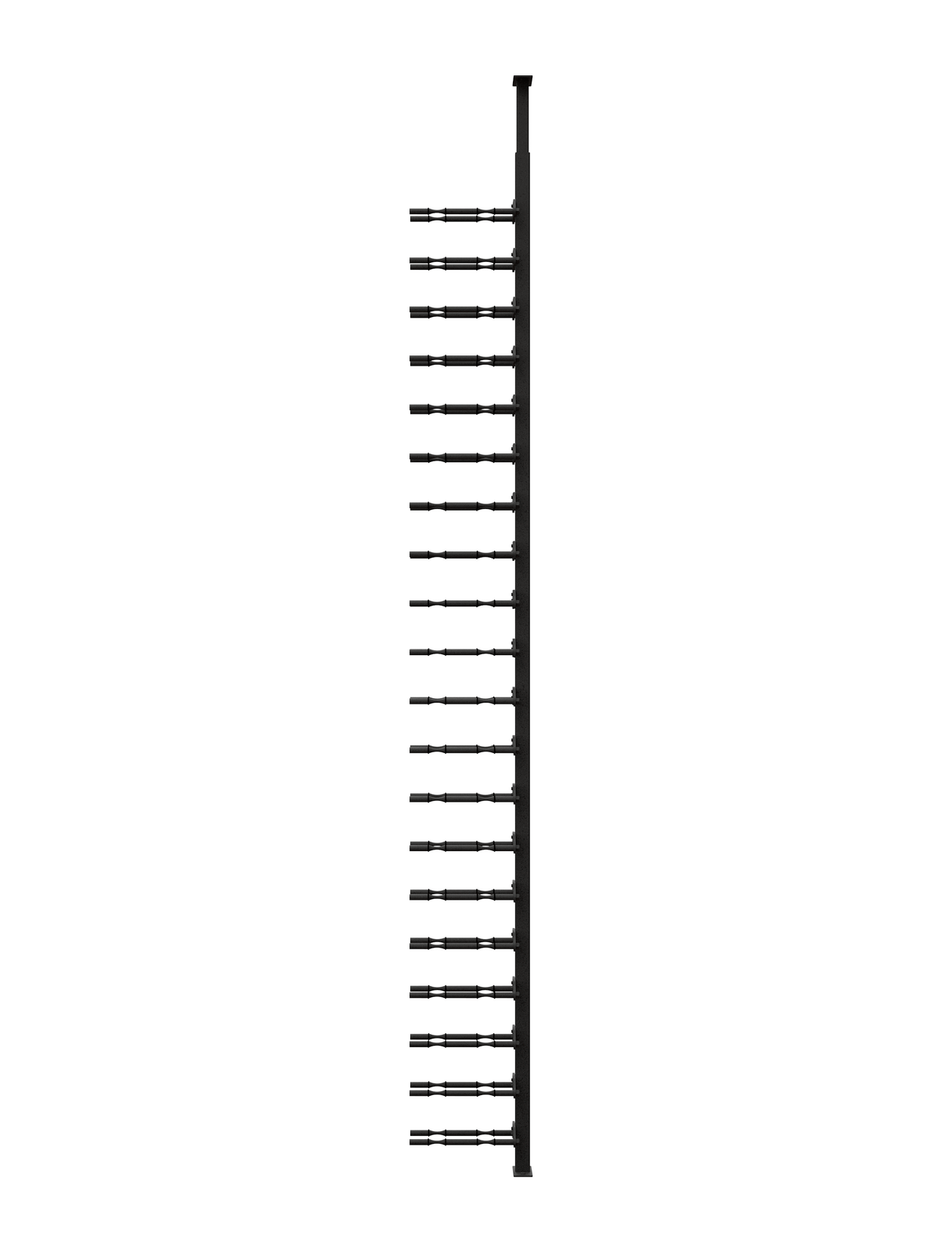 Ultra Wine Racks 42 Bottles HZ 1-Sided Floor-to-Ceiling Display Wine Racks FTC-BLK-1SD-2D-8FT Wine Coolers Empire