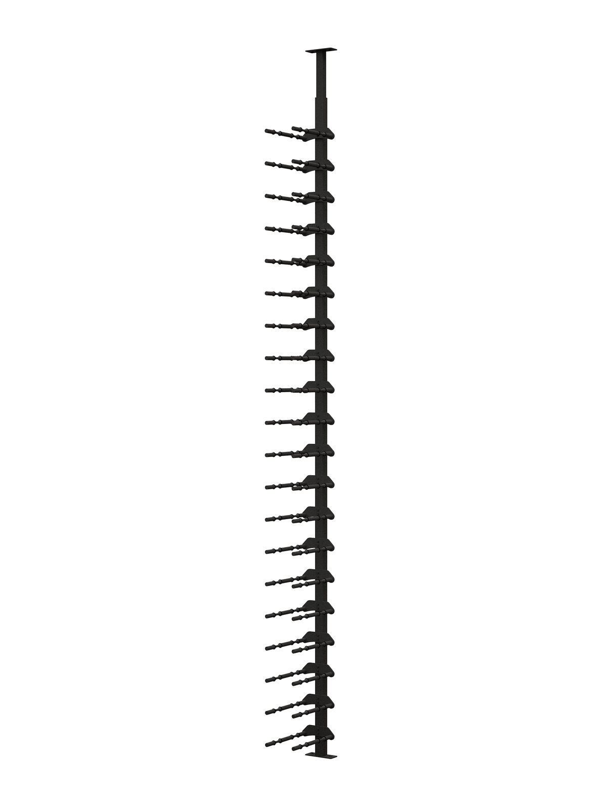 Ultra Wine Racks 42 Bottles HZ 1-Sided Floor-to-Ceiling Display Wine Racks FTC-BLK-1SD-2D-8FT Wine Coolers Empire