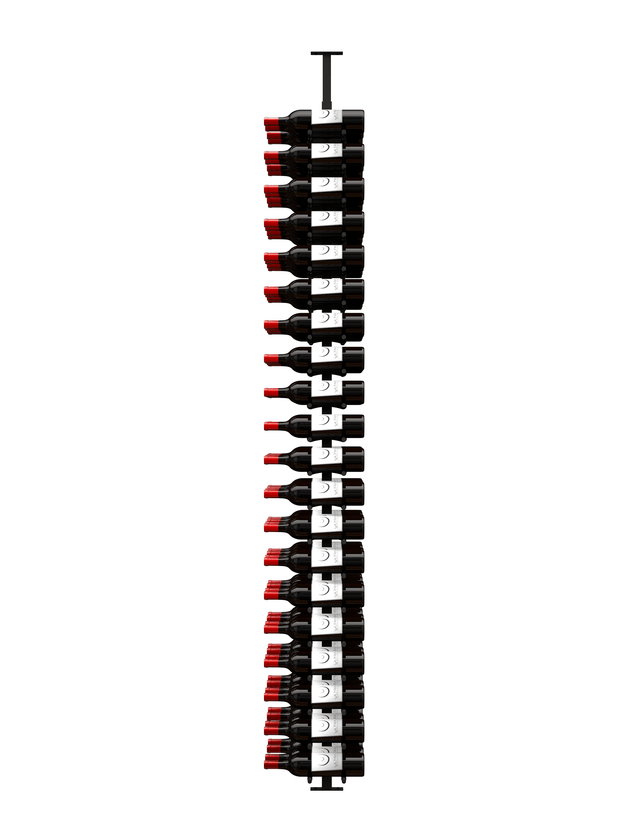 Ultra Wine Racks 84 Bottles HZ 2-Sided Floor-to-Ceiling Display Wine Racks FTC-BLK-2SD-2D-8FT Wine Coolers Empire