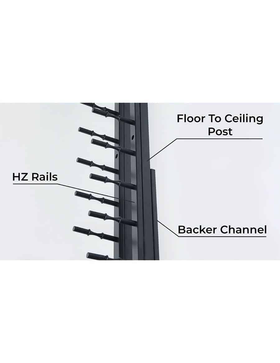 Ultra Wine Racks Floor-to-Ceiling Backer Channel FTC-BC-MBK Floor-to-Ceiling FTC-BC-MBK Wine Coolers Empire