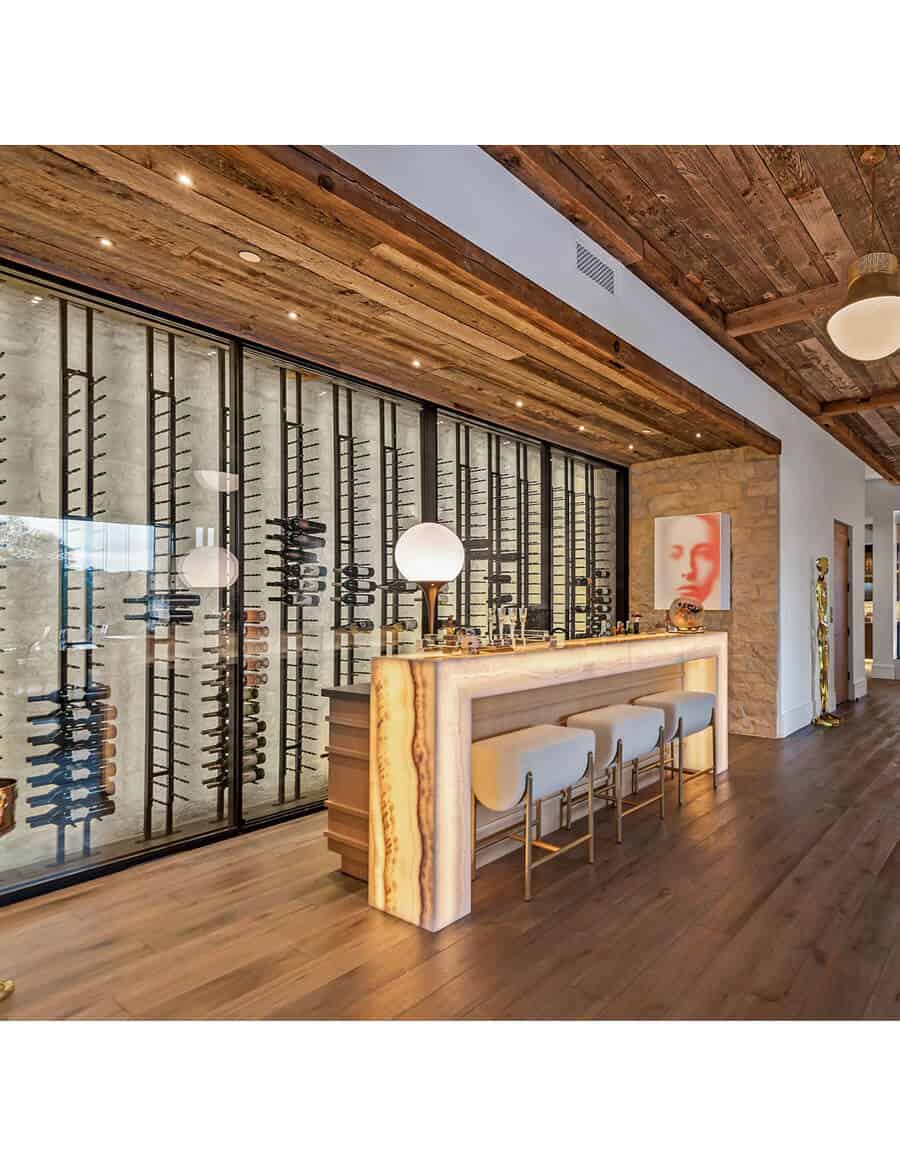 Ultra Wine Racks Floor-To-Ceiling Mounted Display - 1 Sided (42 Bottles) Floor-to-Ceiling FTC-BLK-1SD-DD Wine Coolers Empire
