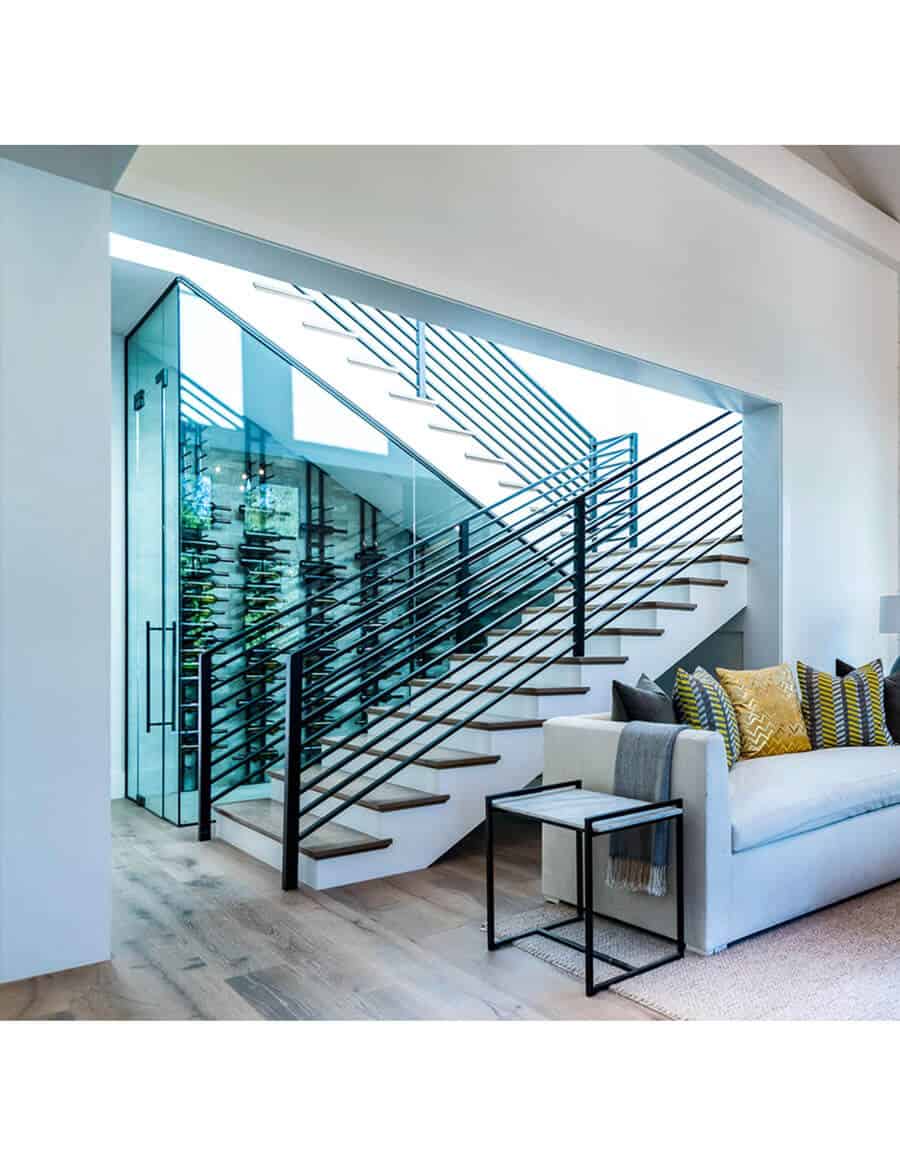 Ultra Wine Racks Floor-To-Ceiling Mounted Display - 1 Sided (42 Bottles) Floor-to-Ceiling FTC-BLK-1SD-DD Wine Coolers Empire