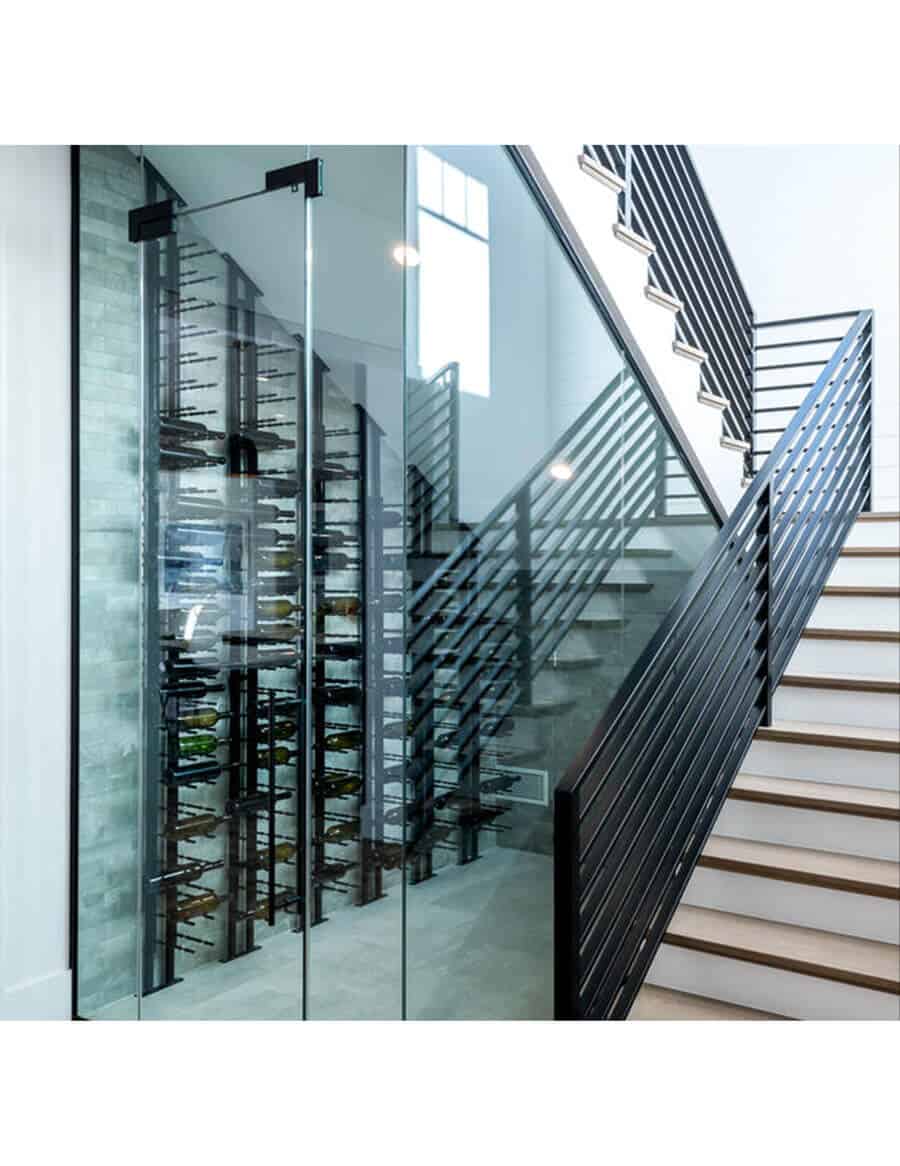 Ultra Wine Racks Floor-To-Ceiling Mounted Display - 1 Sided (42 Bottles) Floor-to-Ceiling FTC-BLK-1SD-DD Wine Coolers Empire