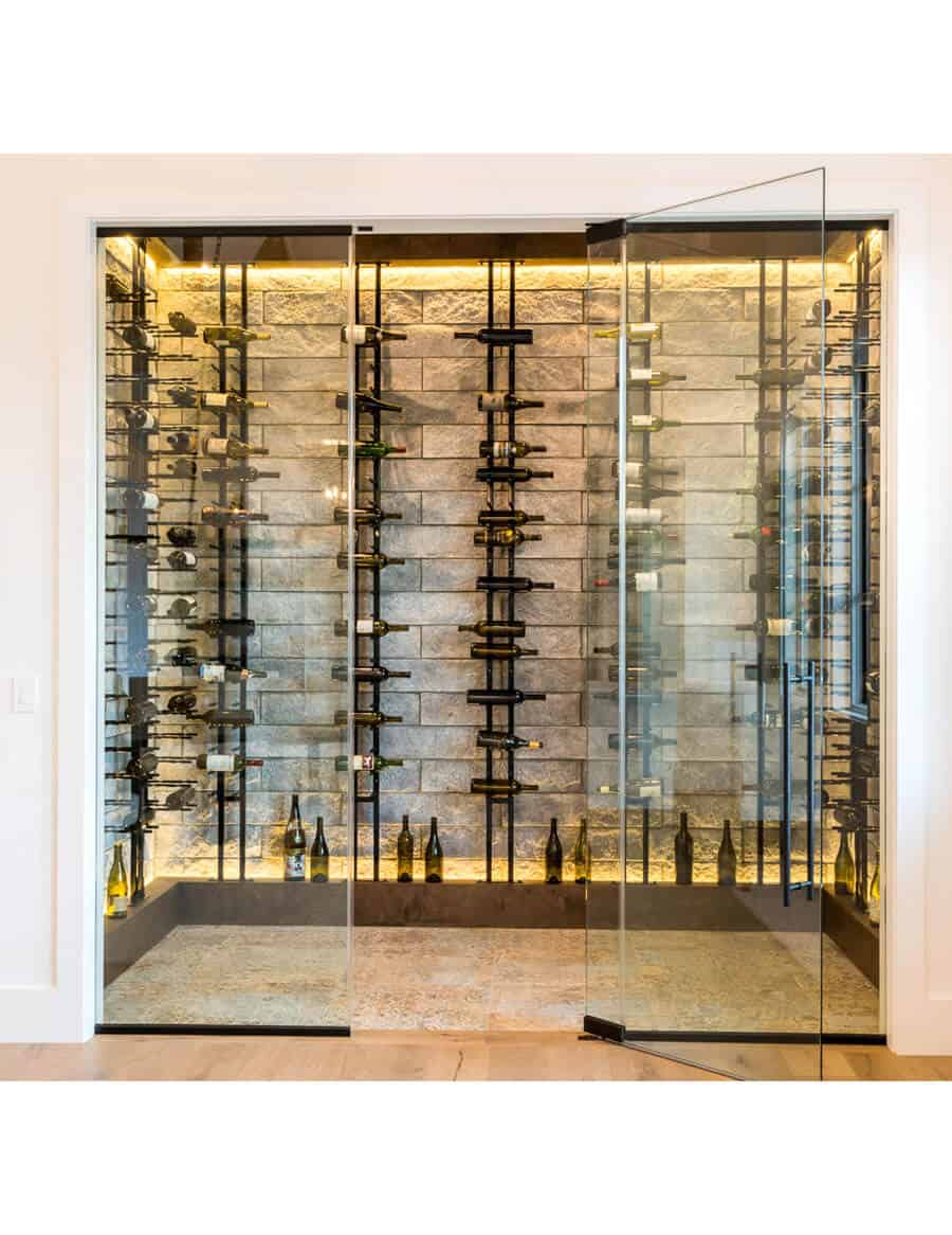 Ultra Wine Racks Floor-To-Ceiling Mounted Display - 1 Sided (63 Bottles) Floor-to-Ceiling FTC-BLK-1SD-TD Wine Coolers Empire