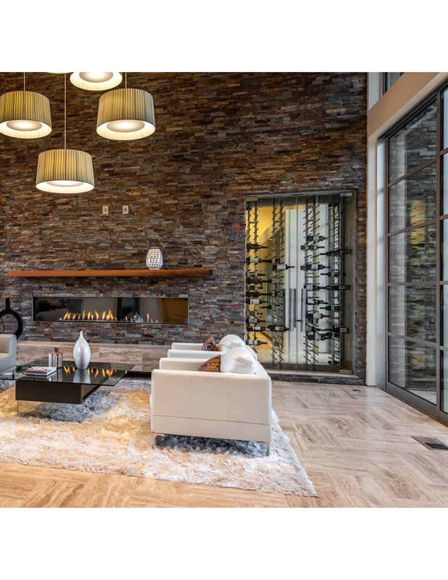 Ultra Wine Racks Floor-To-Ceiling Mounted Display - 2 Sided (42 Bottles) Floor-to-Ceiling FTC-BLK-2SD-SD Wine Coolers Empire