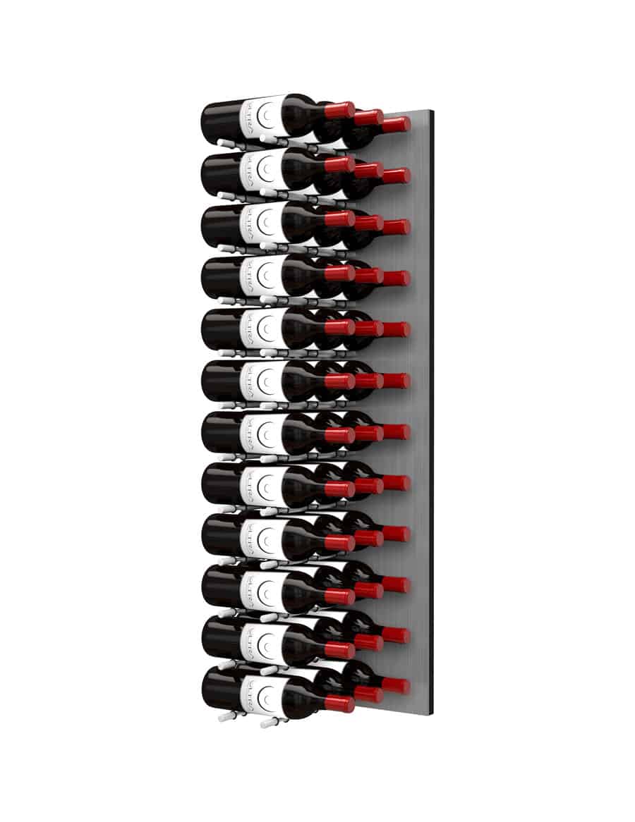 Ultra Wine Racks - Fusion HZ Label-Out Wine Wall Alumasteel (4 Foot) Wine Walls FW-AL-HZ-4-3D-BA Wine Coolers Empire