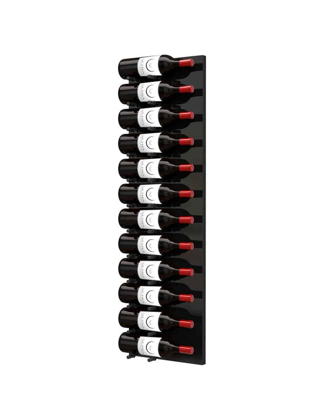 Ultra Wine Racks - Fusion HZ Label-Out Wine Wall Black Acrylic (4 Foot) Wine Walls FW-BK-HZ-4-1D-BA Wine Coolers Empire