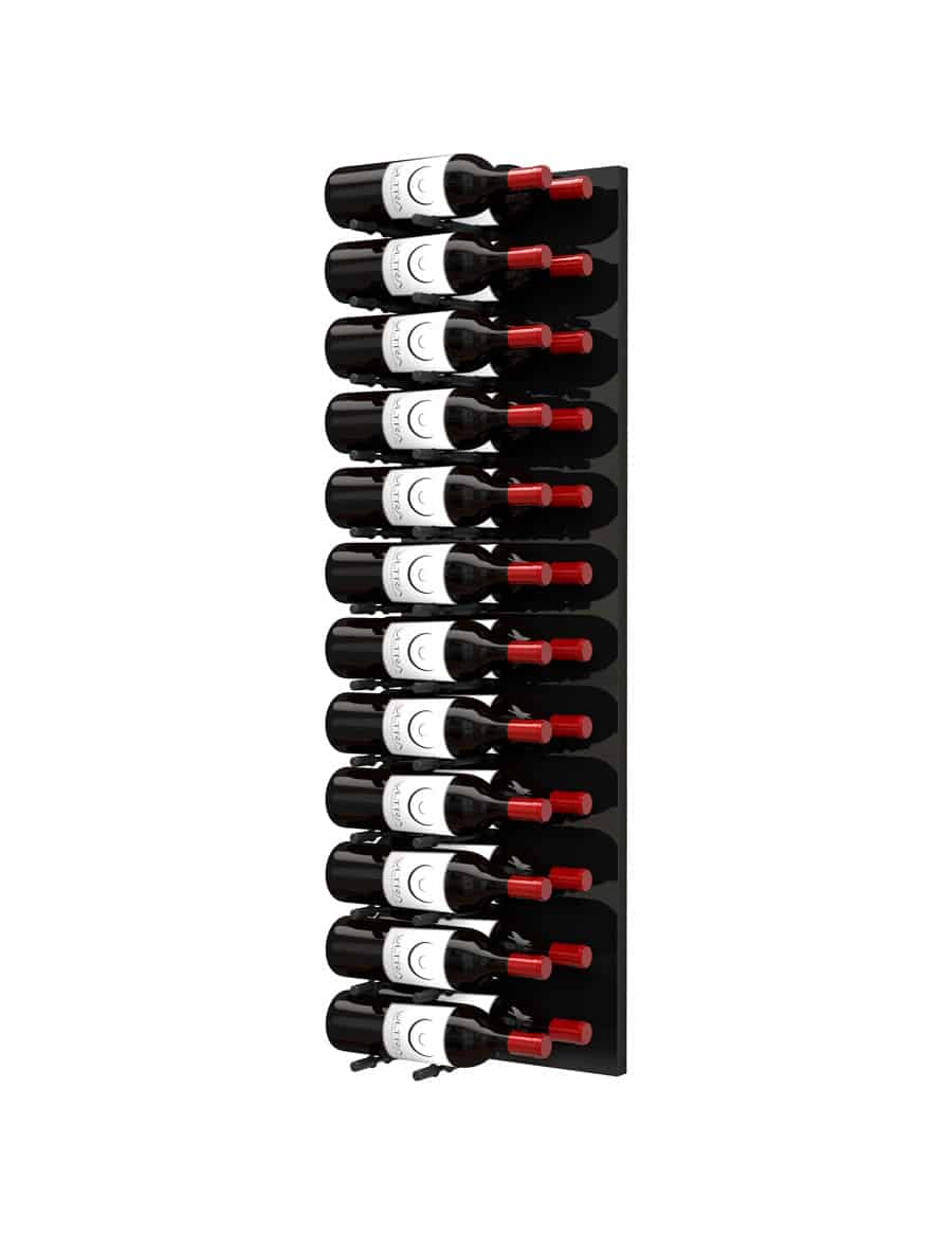 Ultra Wine Racks - Fusion HZ Label-Out Wine Wall Black Acrylic (4 Foot) Wine Walls FW-BK-HZ-4-2D-BA Wine Coolers Empire