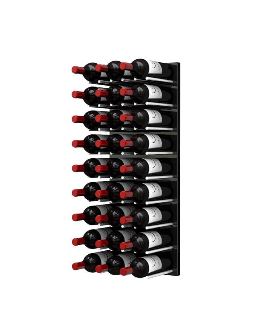 Ultra Wine Racks - Fusion Straight Cork Out Wine Wall Black Acrylic (4 Foot) Wine Walls Wine Coolers Empire