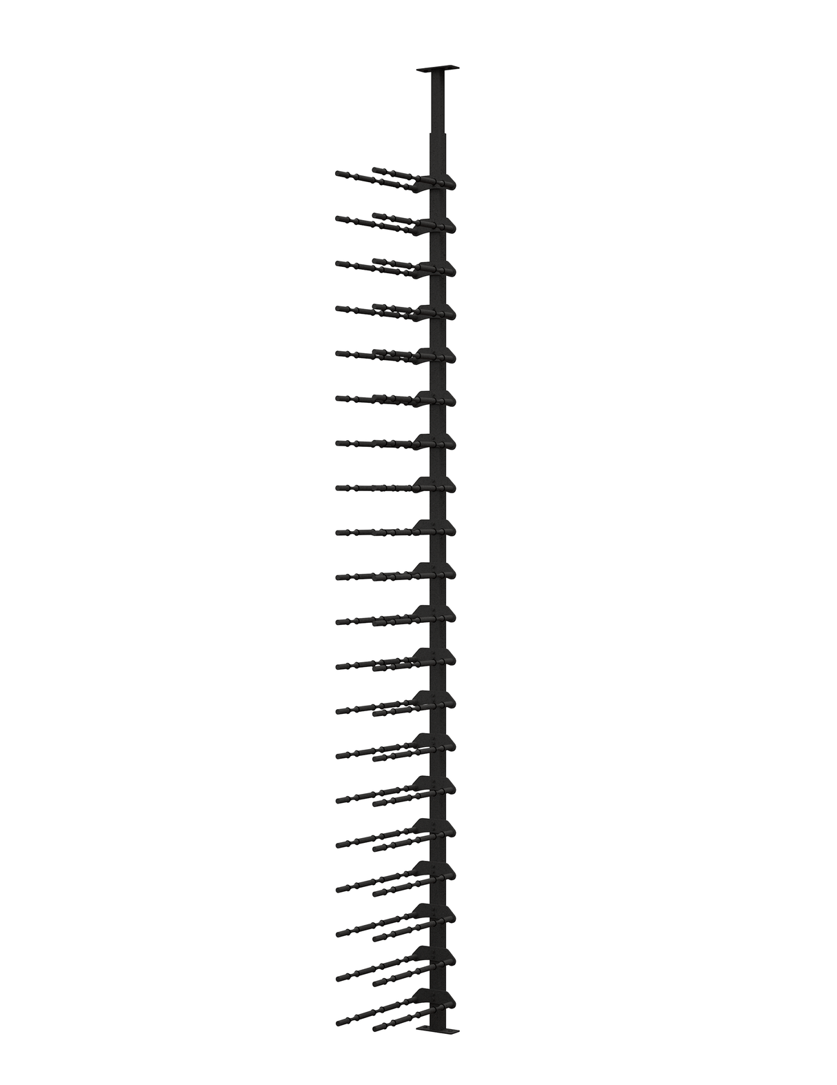 Ultra Wine Racks HZ Minimalist 60 Bottles Floor-to-Ceiling Display Wine Racks MS-BLK-1SD-3D-HZ Wine Coolers Empire