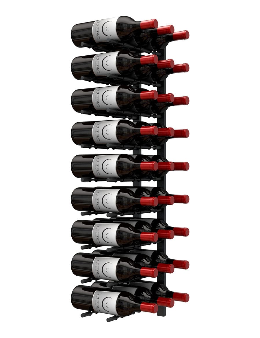 Ultra Wine Racks HZ Wall Rails - 3FT Metal Wine Racks (9 to 27 Bottles) Wall Rails 3D-3FT-BLK Wine Coolers Empire