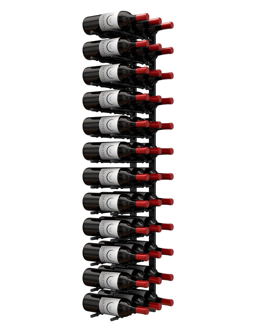 Ultra Wine Racks HZ Wall Rails - 4FT Metal Wine Racks (12 to 36 Bottles) Wall Rails 3D-4FT-BLK Wine Coolers Empire