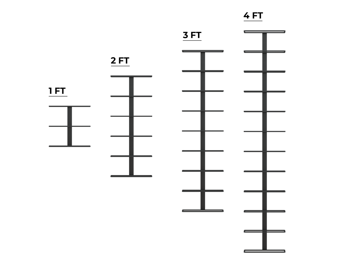 Ultra Wine Racks Max Reveal Label-Out Wall Rails Metal Wine Rack (1–4 ft) Wall Rails Wine Coolers Empire