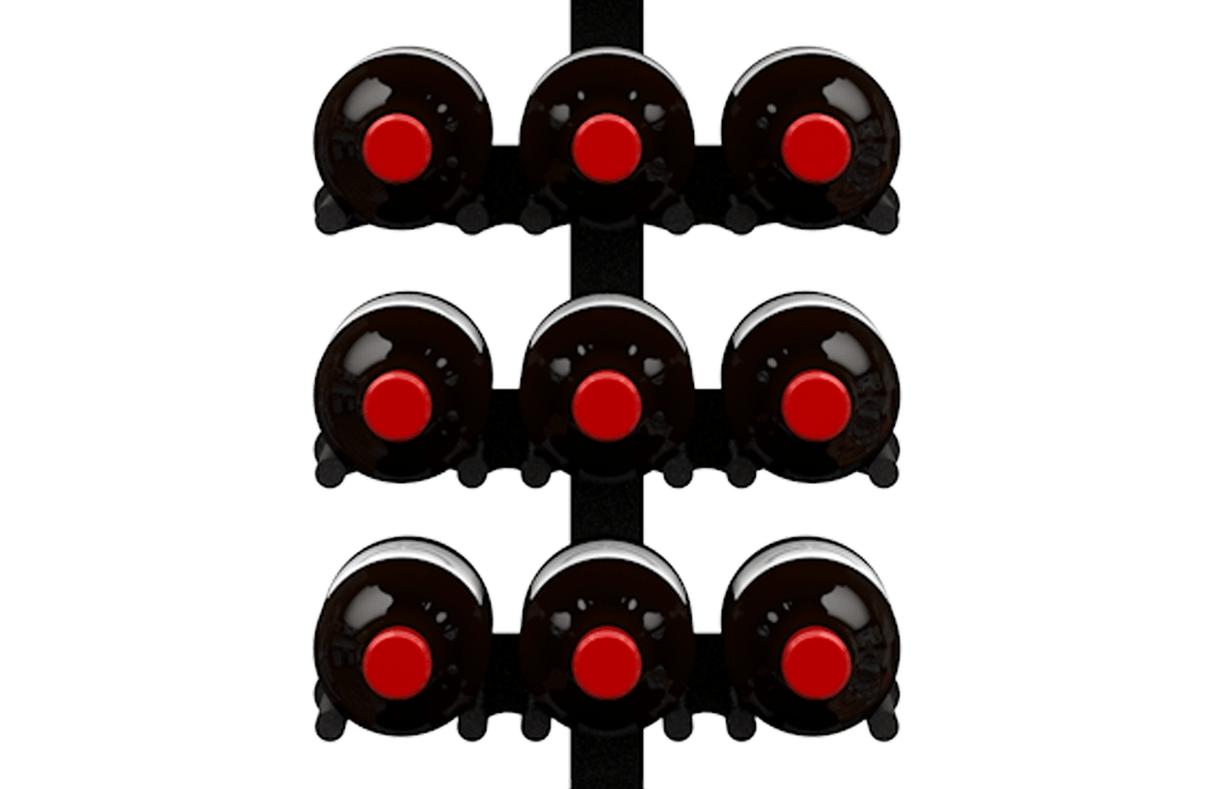 Ultra Wine Racks ST Minimalist 80 Bottles 2-Sided Display Wine Racks MS-BLK-2SD-2W-ST Wine Coolers Empire