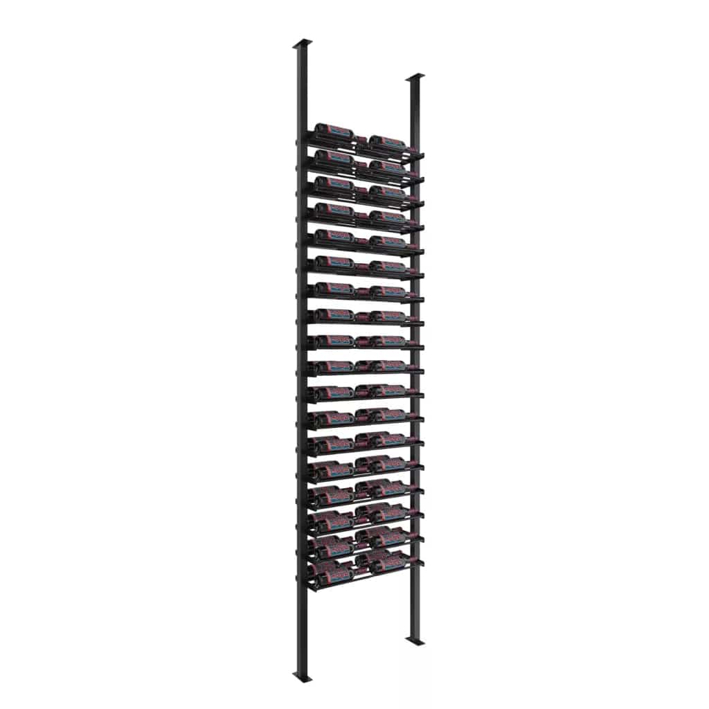 VintageView Evolution 72 Bottles Low Profile Ultra Slim Floor-to-Ceiling Wine Rack LP-FCP-KIT-2C-2-K Wine Racks Wine Coolers Empire