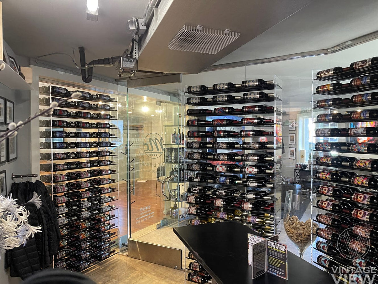 VintageView Evolution Freestanding Metal and Acrylic Wine Rack Tower 92 3C 648 Bottles/3 Extensions WT-92-B3X Wine Racks Wine Coolers Empire