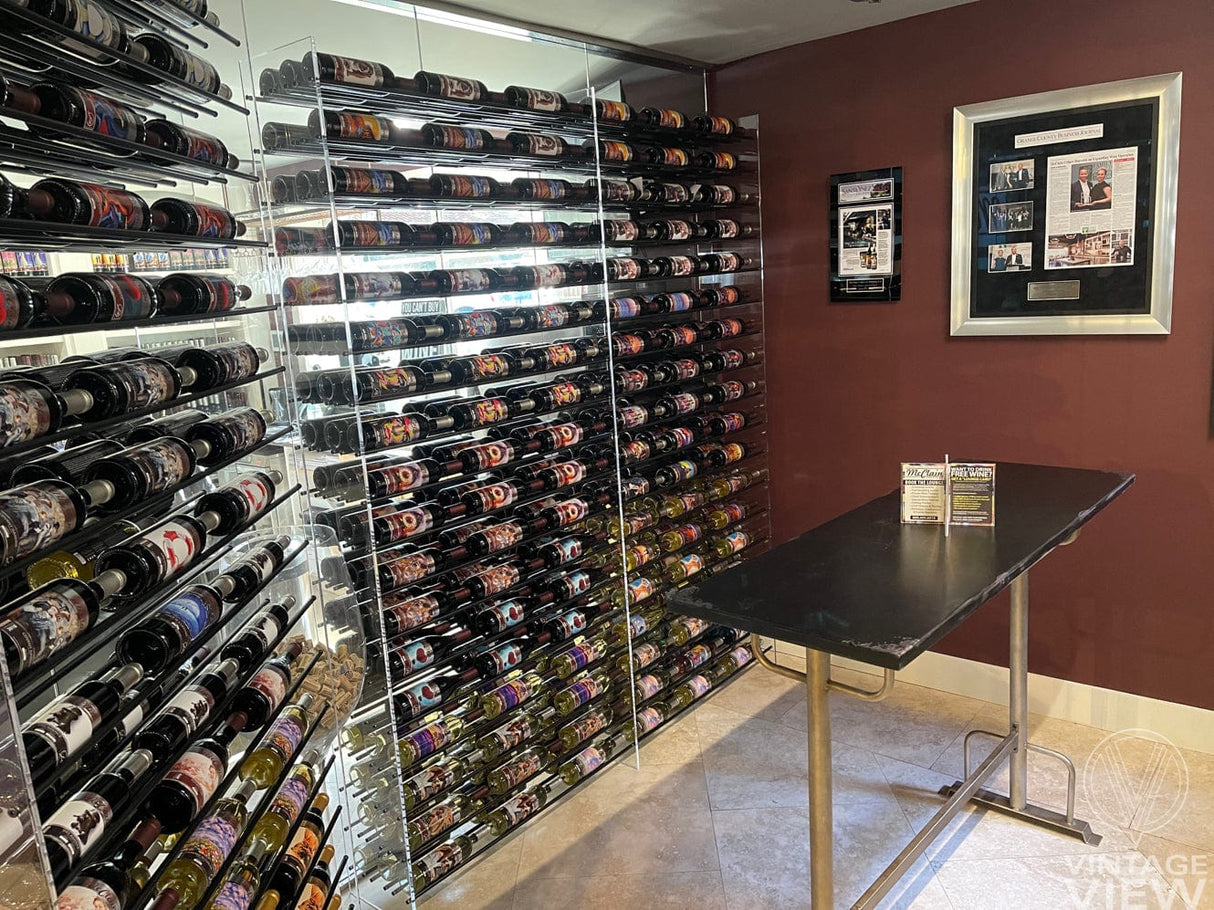 VintageView Evolution Freestanding Metal and Acrylic Wine Rack Tower 92 3C 648 Bottles/3 Extensions WT-92-B3X Wine Racks Wine Coolers Empire