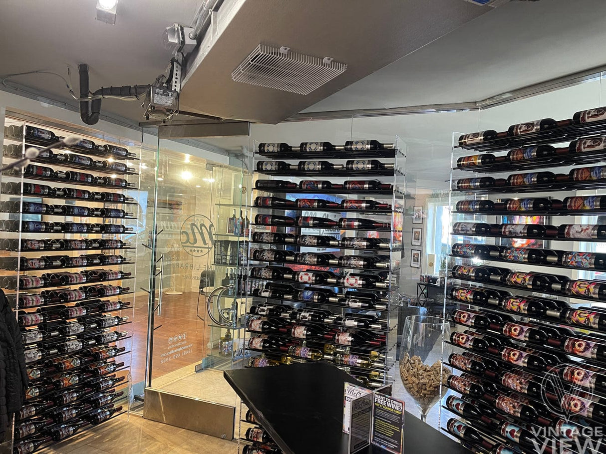 VintageView Evolution Freestanding Metal and Acrylic Wine Rack Tower 92 3C 648 Bottles/3 Extensions WT-92-B3X Wine Racks Wine Coolers Empire