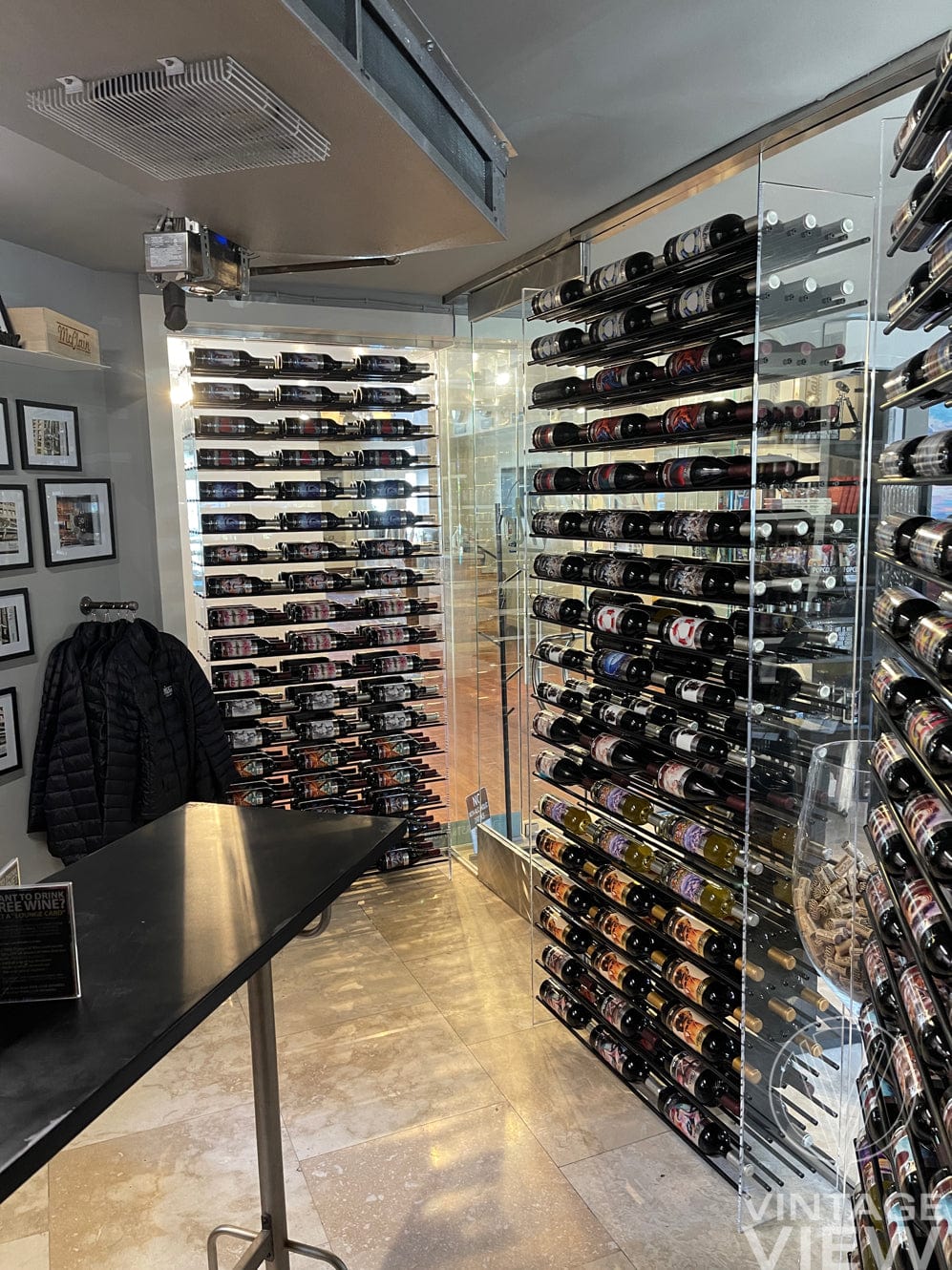 VintageView Evolution Freestanding Metal and Acrylic Wine Rack Tower 92 3C 648 Bottles/3 Extensions WT-92-B3X Wine Racks Wine Coolers Empire