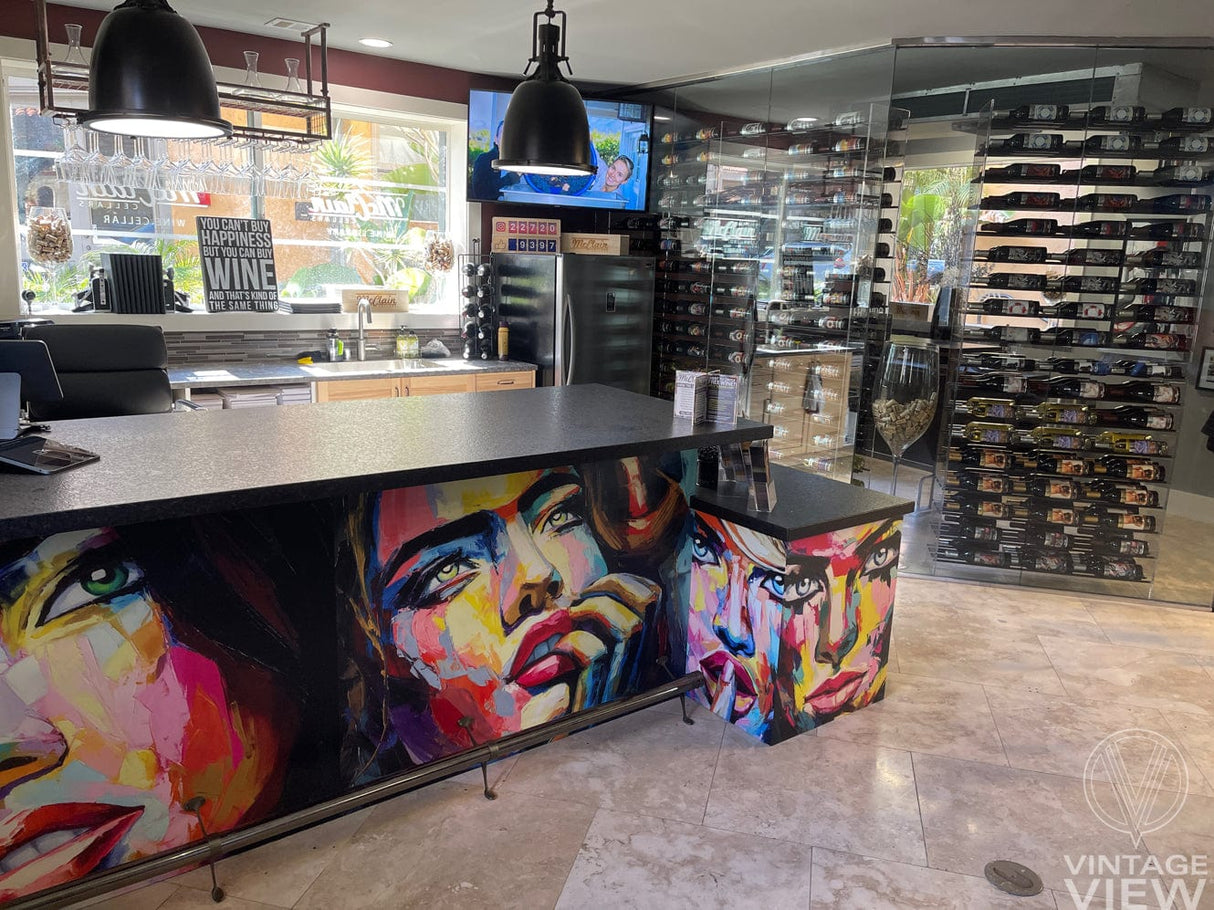 VintageView Evolution Freestanding Metal and Acrylic Wine Rack Tower 92 3C 648 Bottles/3 Extensions WT-92-B3X Wine Racks Wine Coolers Empire