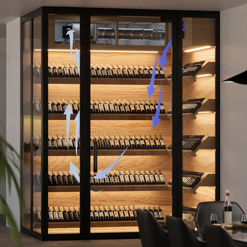 WhisperKOOL Blow-Through 8000 H.E. 220V Split Wine Cellar Cooling System Wine Cellar Units S-WKBT-8000-220 Wine Coolers Empire