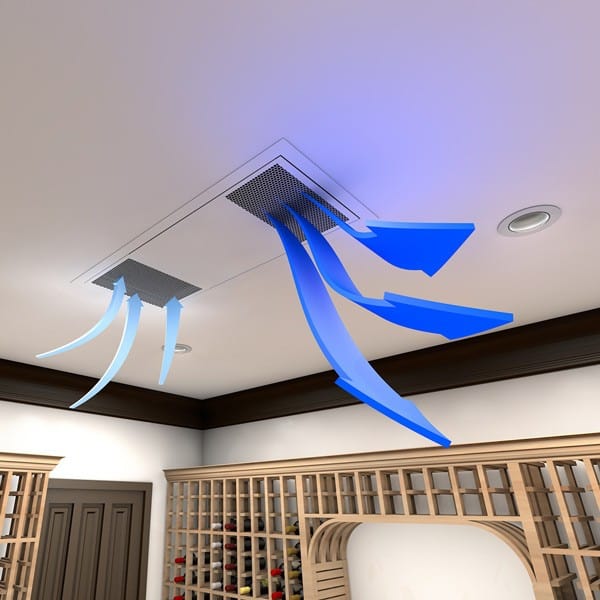 WhisperKOOL Ceiling Mount 4000 Ductless Split System Wine Cellar Units S-WKCM4000-115-CW5 Wine Coolers Empire
