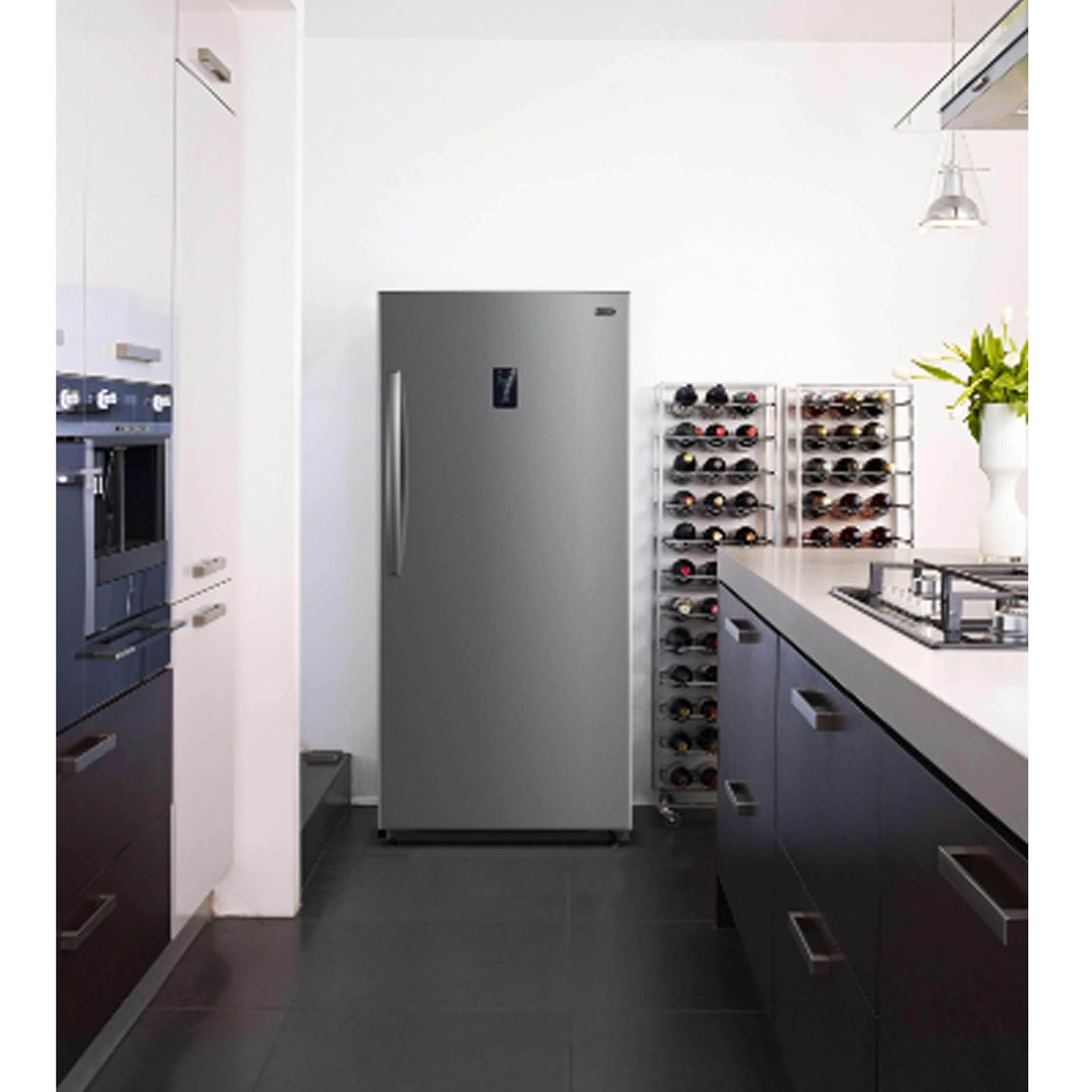 Whynter 13.8 cu.ft. Energy Star Digital Upright Convertible Deep Freezer / Refrigerator - Stainless Steel UDF-139SS Refrigerators UDF-139SS Wine Coolers Empire