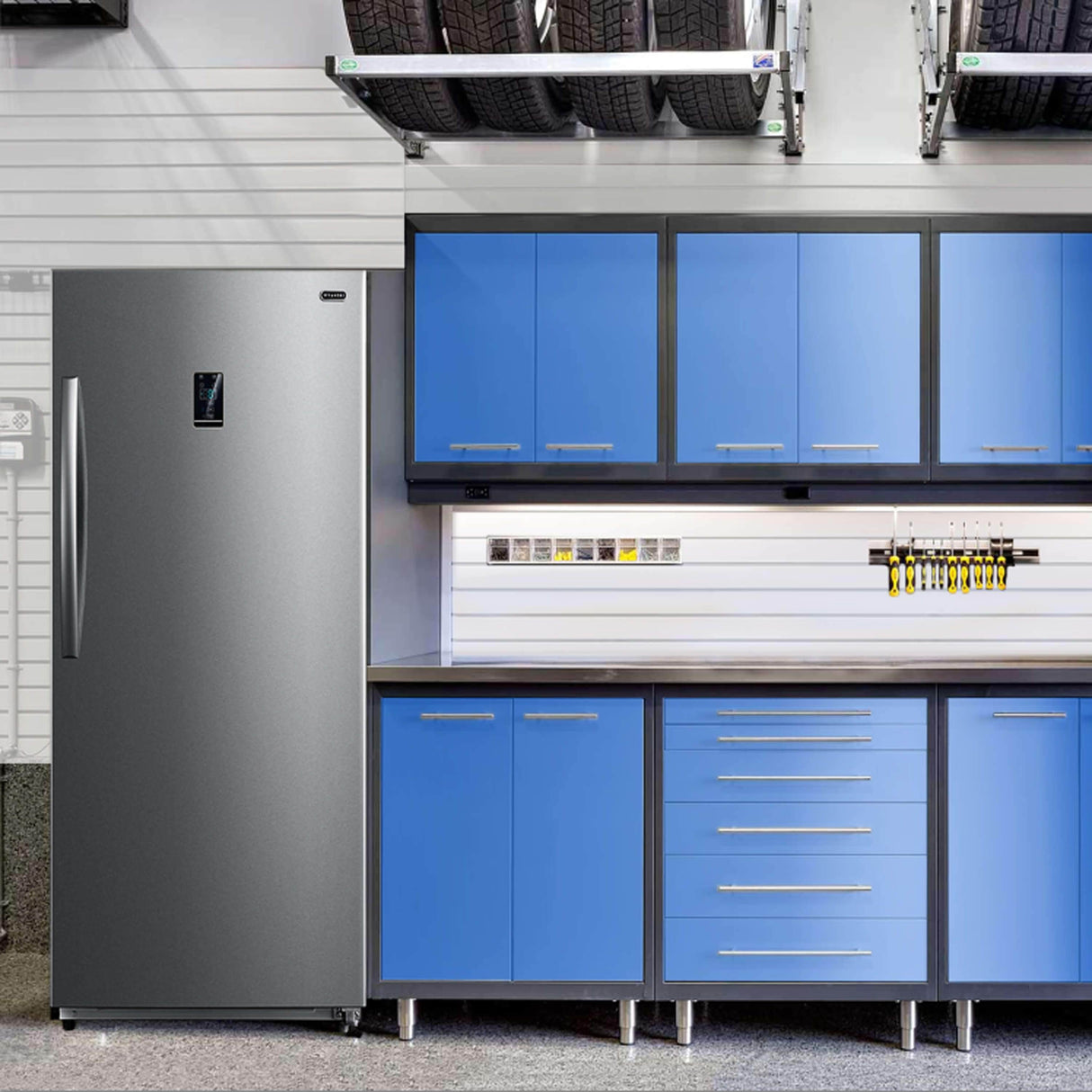 Whynter 13.8 cu.ft. Energy Star Digital Upright Convertible Deep Freezer / Refrigerator - Stainless Steel UDF-139SS Refrigerators UDF-139SS Wine Coolers Empire