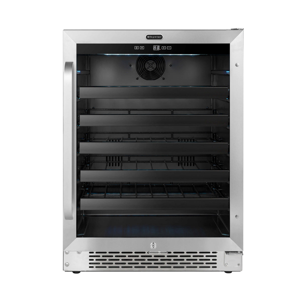 Whynter 24 inch Built-In 46 Bottle Undercounter Stainless Steel Wine Refrigerator with Reversible Door, Digital Control, Lock and Carbon Filter BWR-408SB Wine Coolers BWR-408SB Wine Coolers Empire