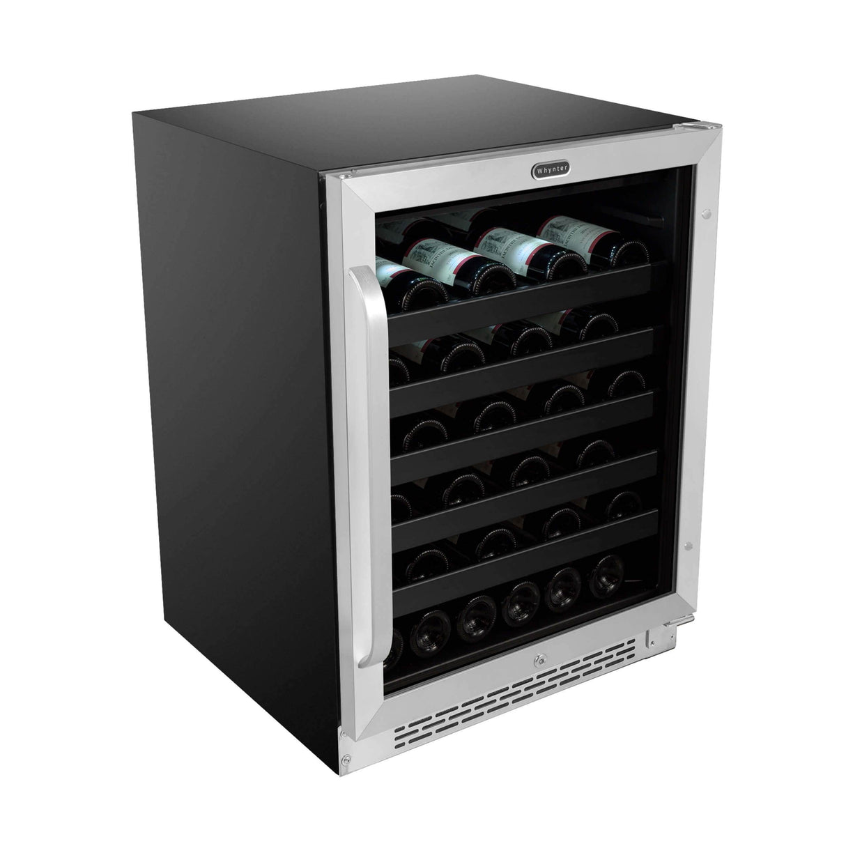 Whynter 24 inch Built-In 46 Bottle Undercounter Stainless Steel Wine Refrigerator with Reversible Door, Digital Control, Lock and Carbon Filter BWR-408SB Wine Coolers BWR-408SB Wine Coolers Empire