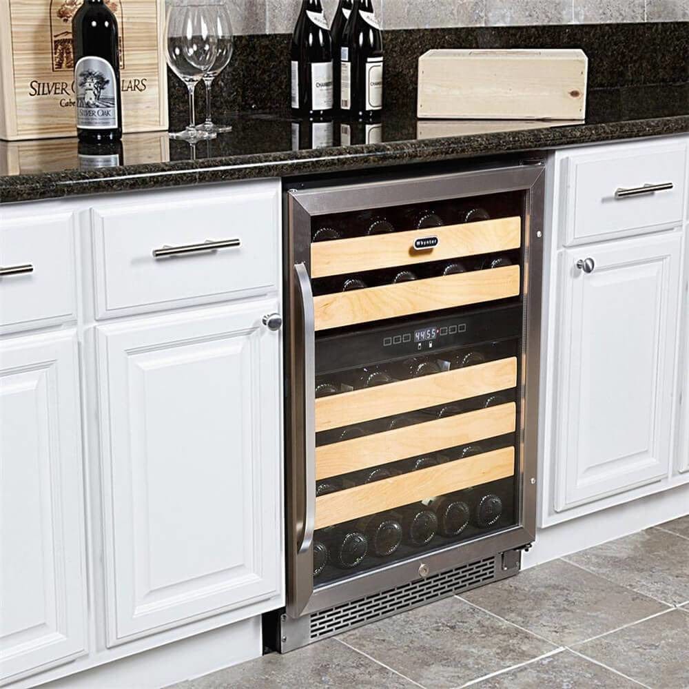 Whynter 46 bottle Dual Temperature Zone Built-In Wine Refrigerator BWR-462DZ Wine Coolers BWR-462DZ Wine Coolers Empire