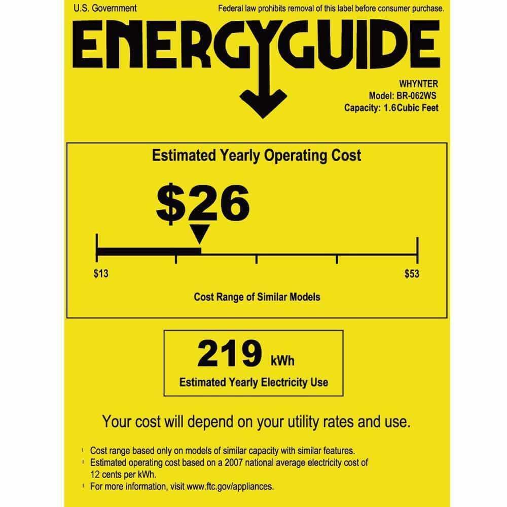 Whynter 62 Can Capacity Stainless Steel Beverage Refrigerator with Lock BR-062WS Beverage Centers BR-062WS Wine Coolers Empire