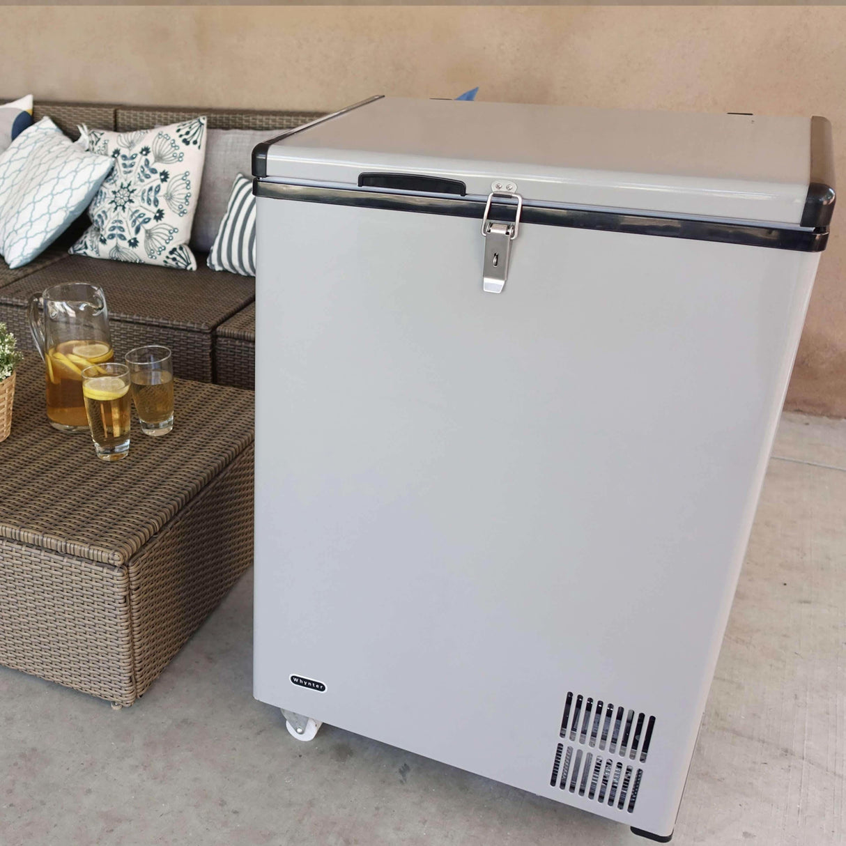 Whynter 95 Quart Portable Wheeled Freezer with Door Alert and 12v Option FM-951GW Freezers FM-951GW Wine Coolers Empire