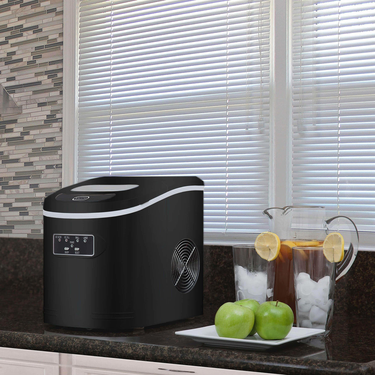 Whynter Compact Portable Ice Maker 27 lb capacity Black IMC-270MB Ice Makers IMC-270MB Wine Coolers Empire