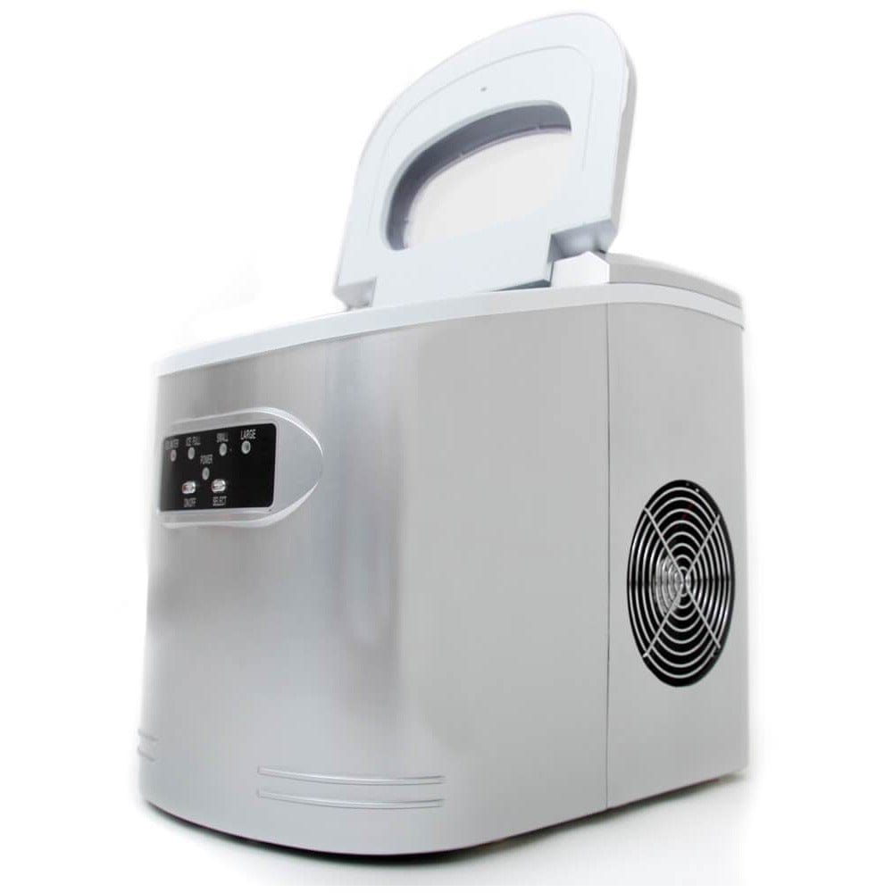 Whynter Compact Portable Ice Maker 27 lb capacity Metallic Silver IMC-270MS Ice Makers IMC-270MS Wine Coolers Empire