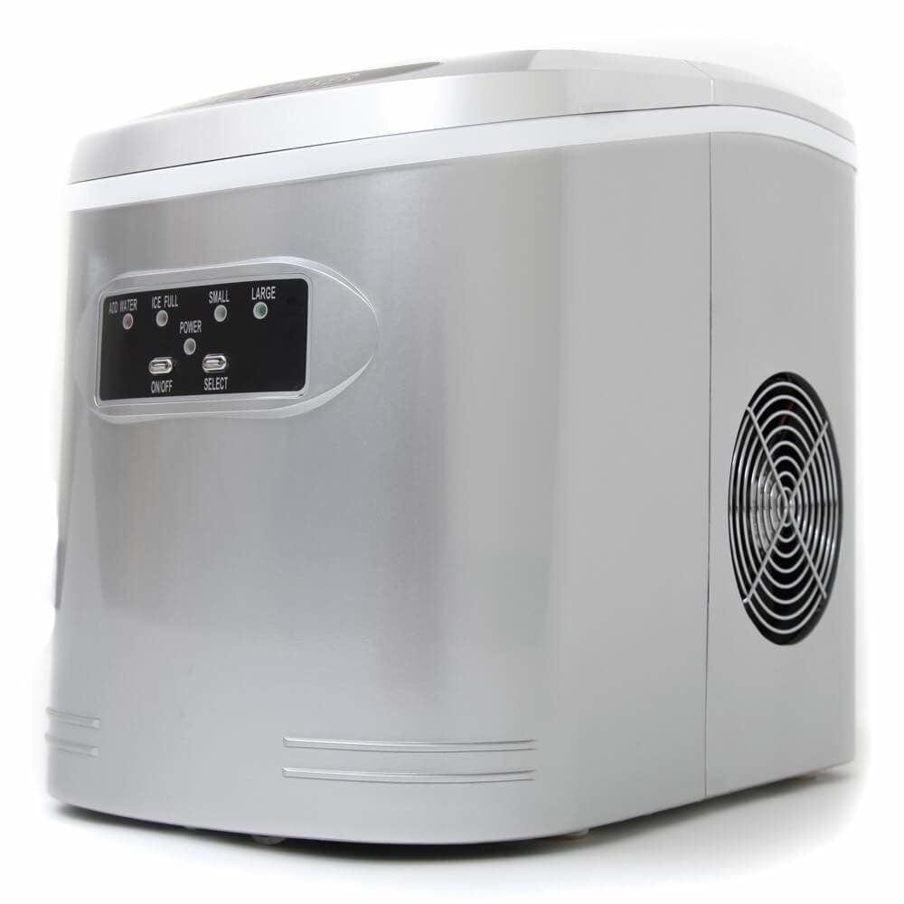 Whynter Compact Portable Ice Maker 27 lb capacity Metallic Silver IMC-270MS Ice Makers IMC-270MS Wine Coolers Empire