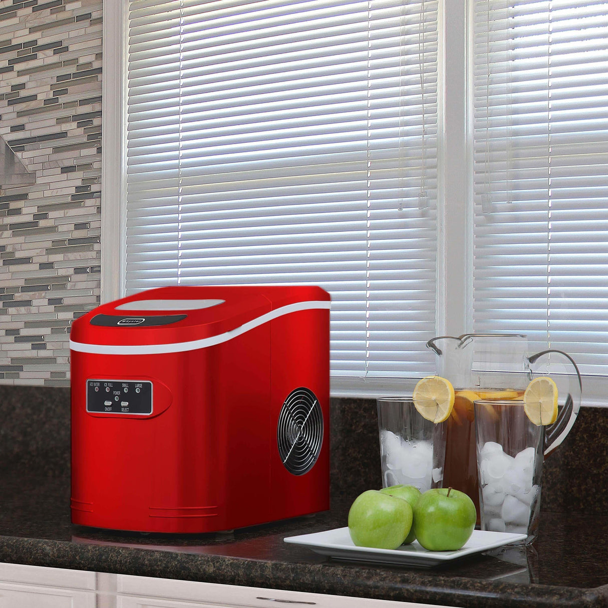 Whynter Compact Portable Ice Maker 27 lb capacity Red IMC-270MR Ice Makers IMC-270MR Wine Coolers Empire
