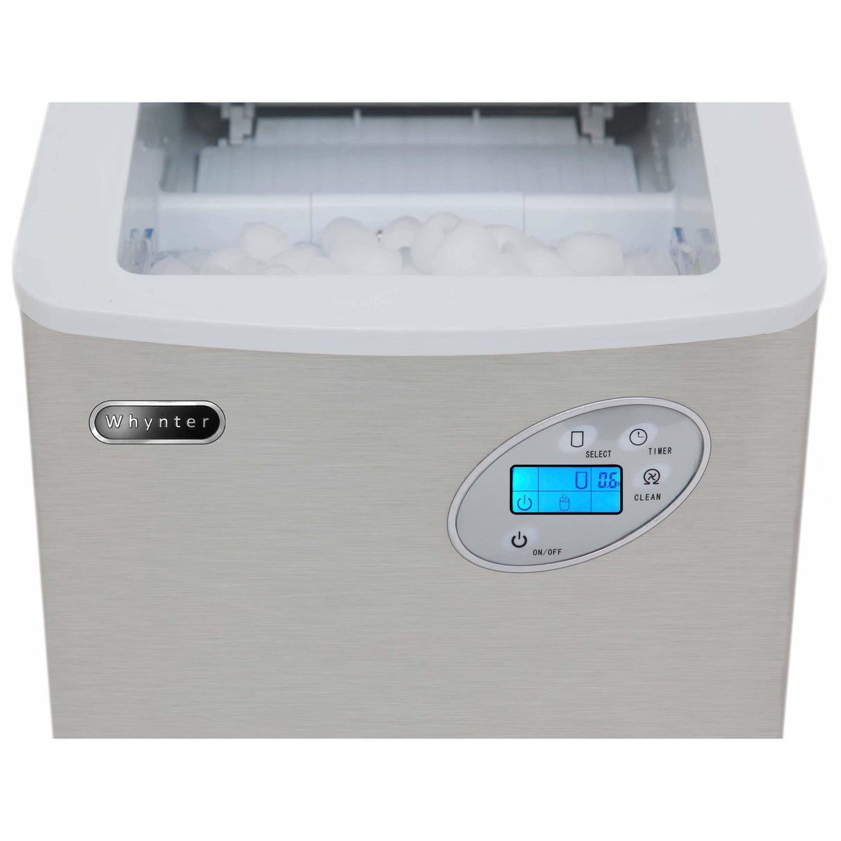 Whynter Portable Ice Maker with 49lb Capacity Stainless Steel with Water Connection IMC-491DC Ice Makers IMC-491DC Wine Coolers Empire