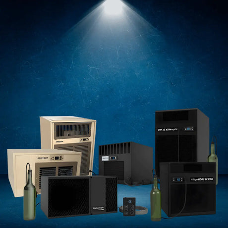 Best-selling wine cellar cooling units including ducted, ductless, and through-the-wall systems from top brands for professional wine storage.