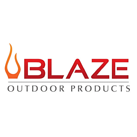 Blaze Outdoor Products logo with flame icon representing premium outdoor kitchen collections