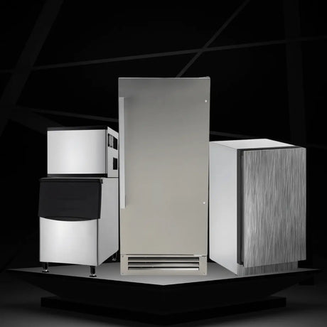Stainless steel and panel-ready ice makers in various sizes for residential and commercial ice maker collections