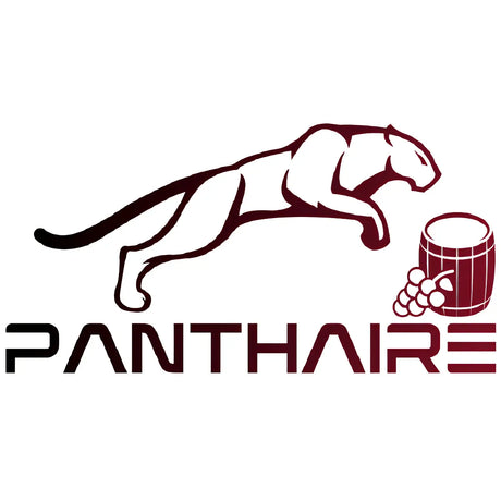 Panthaire Collection logo featuring a sleek leaping panther with wine barrel and grapes, representing premium wine cellar products.