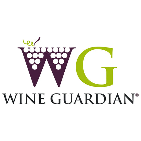Wine Guardian logo featuring stylized grape design and brand name representing premium wine cellar cooling systems