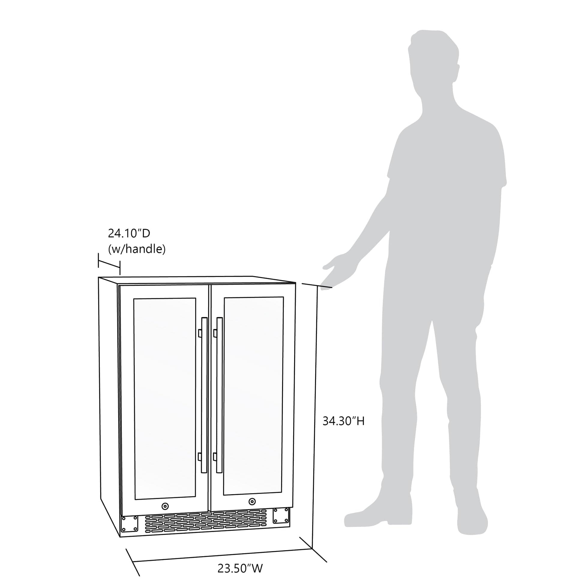 NewAir 24” Built-In 58-Can Dual Zone Beverage Fridge NWB080SS00