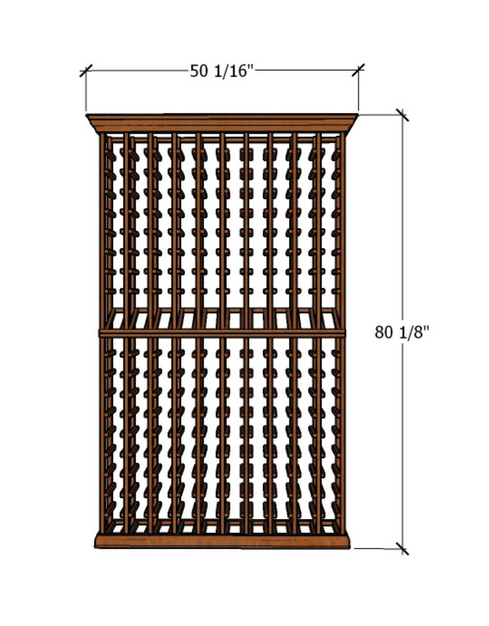 10-Column Wine Rack Kit – 190 Bottle Capacity (6.5ft) Wine Racks Wine Coolers Empire