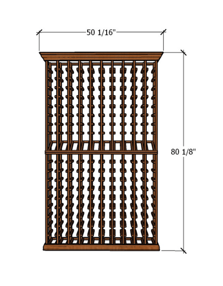 10-Column Wine Rack Kit – 190 Bottle Capacity (6.5ft) Wine Racks Wine Coolers Empire