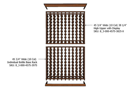 10-Column Wine Rack Kit – 190 Bottle Capacity (6.5ft) Wine Racks Wine Coolers Empire