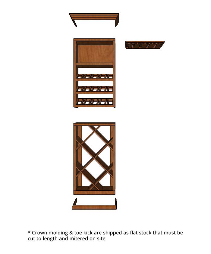 2-Foot Wine Cellar – 101 Bottle Capacity Wine Racks Wine Coolers Empire