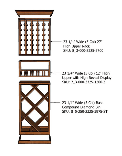 2-Foot Wine Cellar Rack – 105 Bottle Capacity Wine Racks Wine Coolers Empire